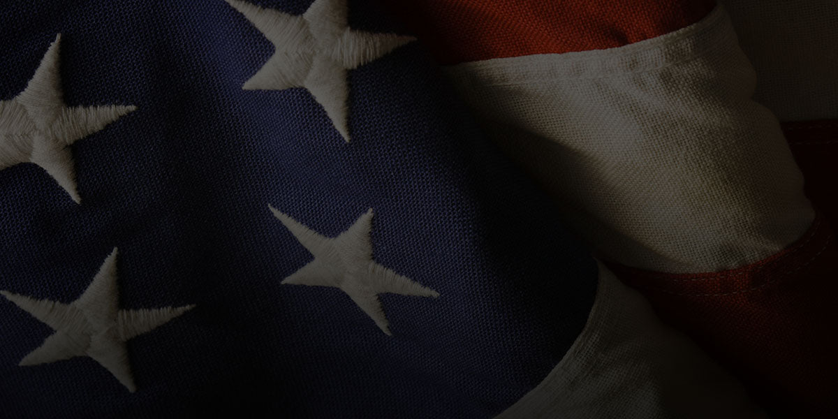 Image of the US Flag with a black overlay