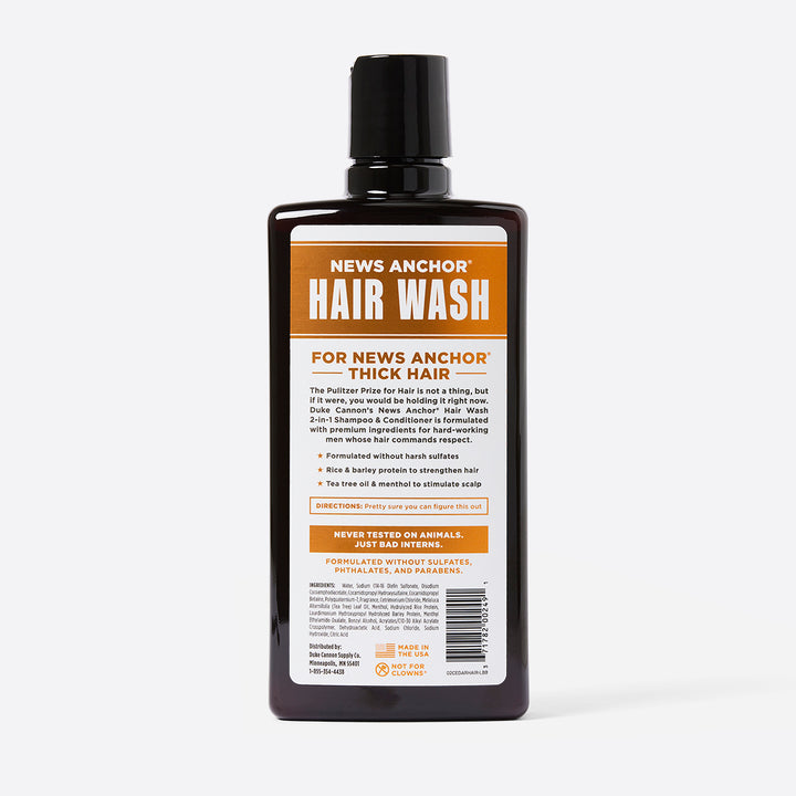 News Anchor 2-in-1 Hair Wash - Cedarwood | Duke Cannon Supply Co.
