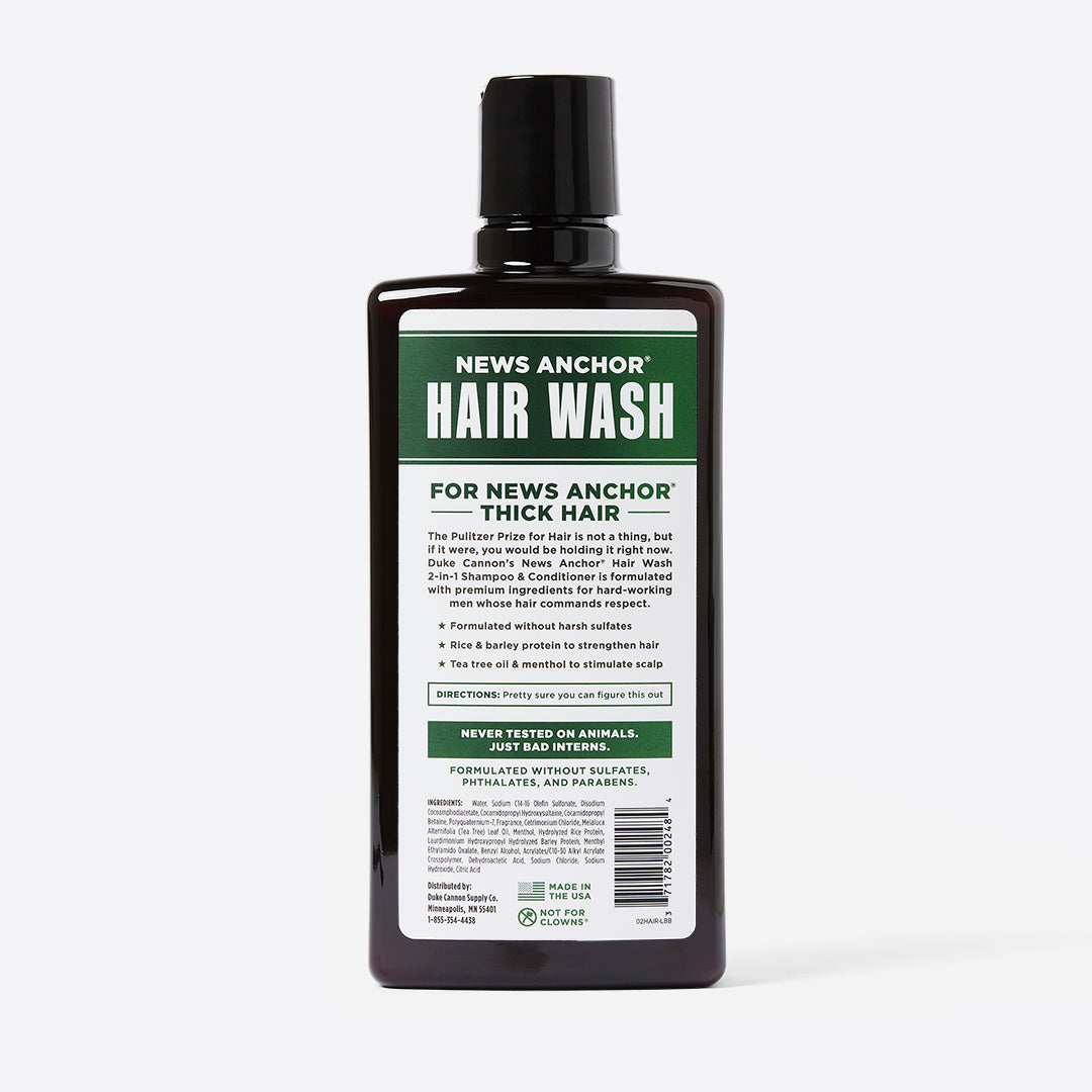 News Anchor® 2-in-1 Hair Wash - Tea Tree | Duke Cannon Supply Co.