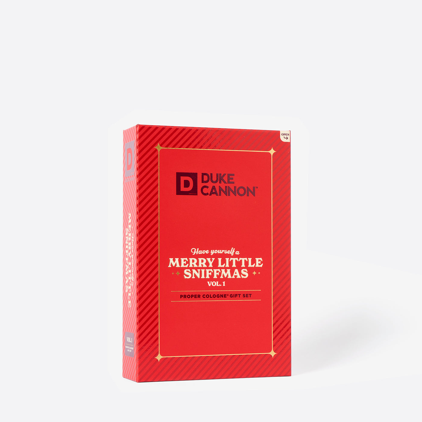 A Red Holiday Book cologne gift set called Merry Little Sniffmas Vol. 1. It includes a Buck Moon, Midway and Sawtooth cologne ration.
